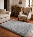 Φλοκάτη Μάλλινη Grey White Natural Φλοκάτη Μάλλινη Grey White Natural