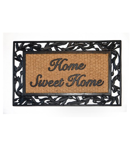 Πατάκι Κοκοφοίνικα Λάστιχο Κάγκελο ‘Home Sweet Home’ 45x75cm