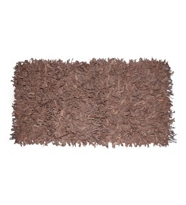 Δερμάτινο Χαλί Καφέ 70x140cm