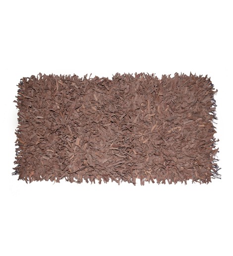 Δερμάτινο Χαλί Καφέ 70x140cm Δερμάτινο Χαλί Καφέ 70x140cm