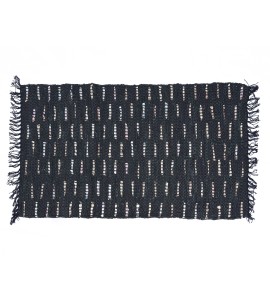 Δερμάτινη Κουρελού Μαύρη Στρας 60x110cm