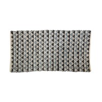 Δερμάτινη Κουρελού Grey-Black Triangles 70x140cm