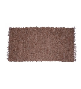 Δερμάτινο Χαλάκι Καφέ Loop 70x140cm