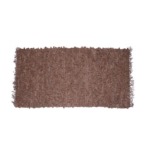 Δερμάτινο Χαλάκι Καφέ Loop 70x140cm Δερμάτινο Χαλάκι Καφέ Loop 70x140cm