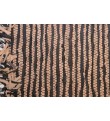 Δερμάτινη Κουρελού Ριγέ Camel-Μαύρο 60x110cm