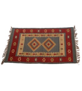 Κιλίμι Jute Wool Γκρί Μπορντό