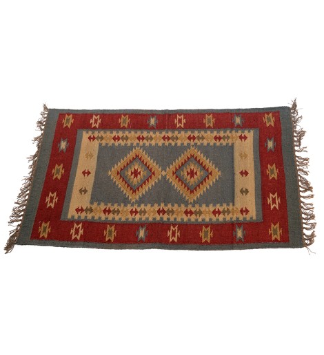 Κιλίμι Jute Wool Γκρί Μπορντό