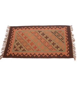 Κιλίμι Jute Wool Καφέ